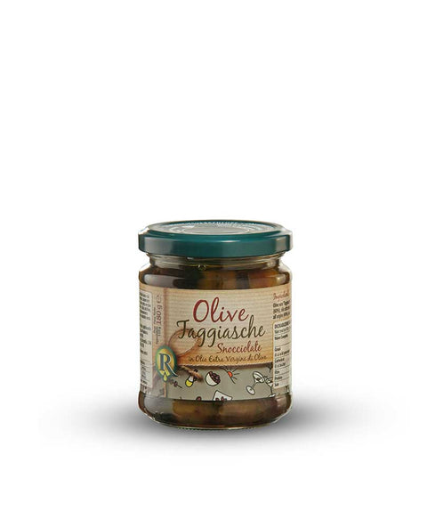 Olive Taggiasche snocciolate in olio extra vergine di oliva