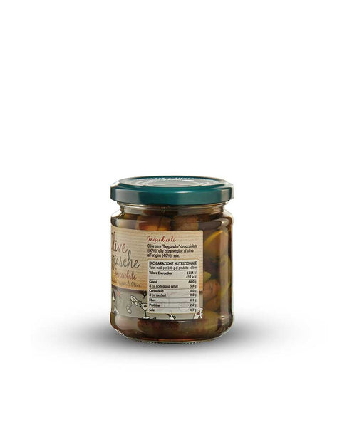 Olive Taggiasche snocciolate in olio extra vergine di oliva