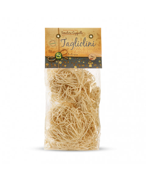 Tagliolini pasta di semola di grano duro da agricoltura biologica